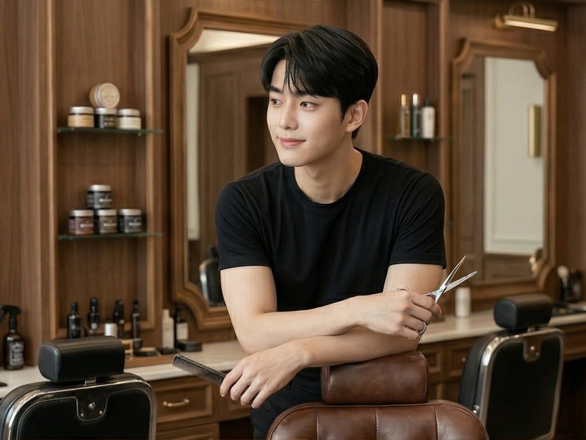 뷰티샵 PG단말기 결제 뒤 손님을 배웅하는 모습